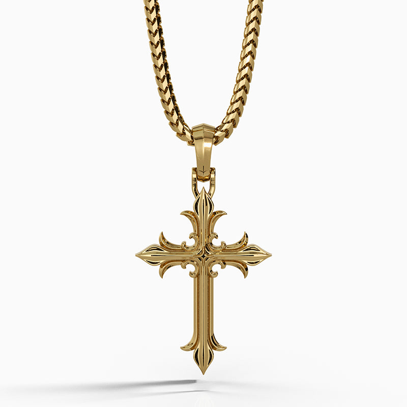 Cross fashion pendant 18k gold