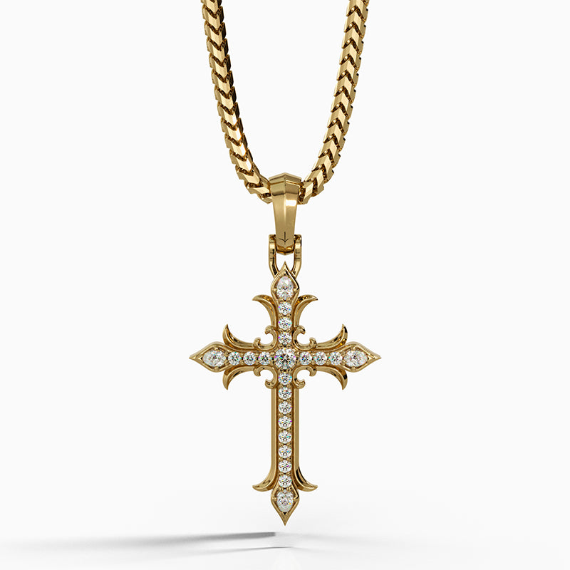 Gold Cross Pendant Necklace Diamond Mens Jewelry purchases with 20