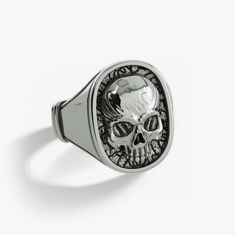 Skull Ring Size 8 mens. store 925 sterling silver and polished