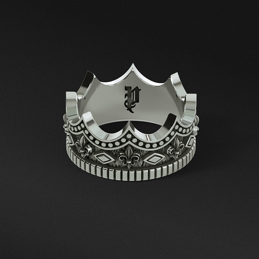 Crown Lion King ring sterling silver 925 for outlets men