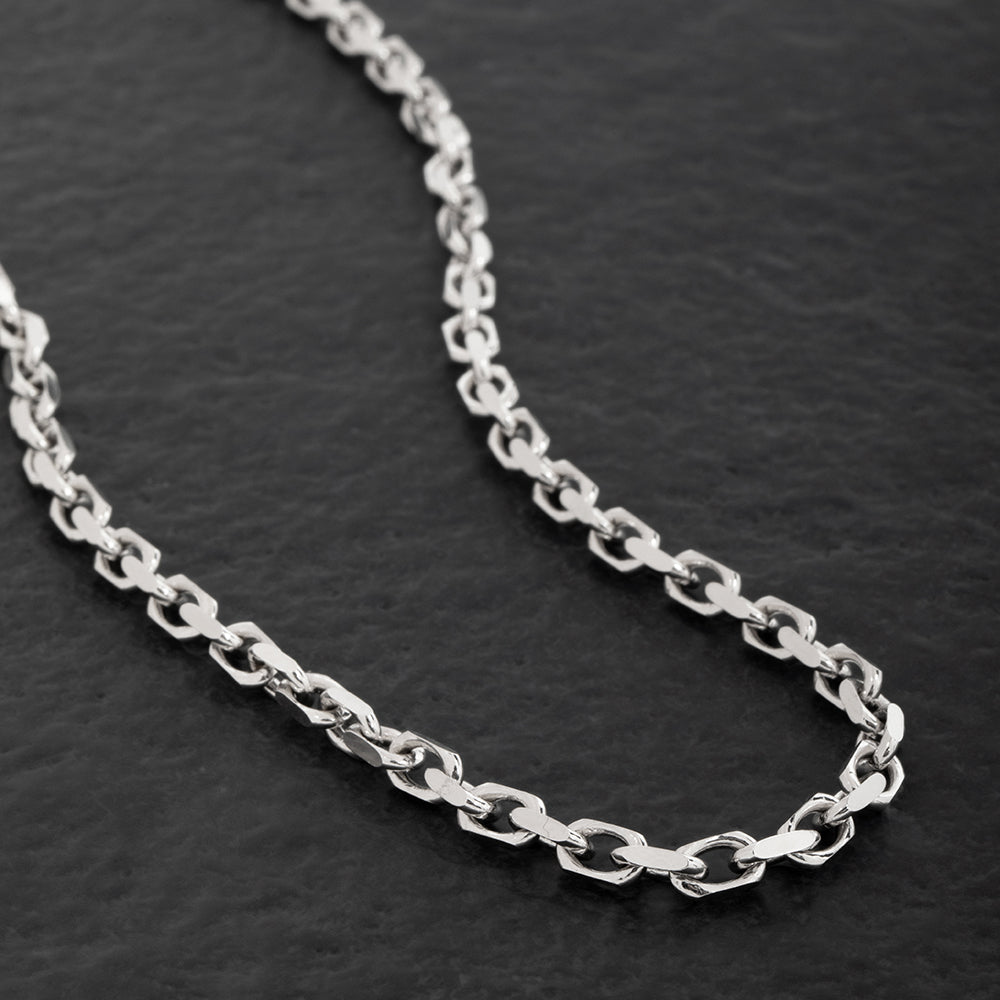 2mm platinum Hermes necklace