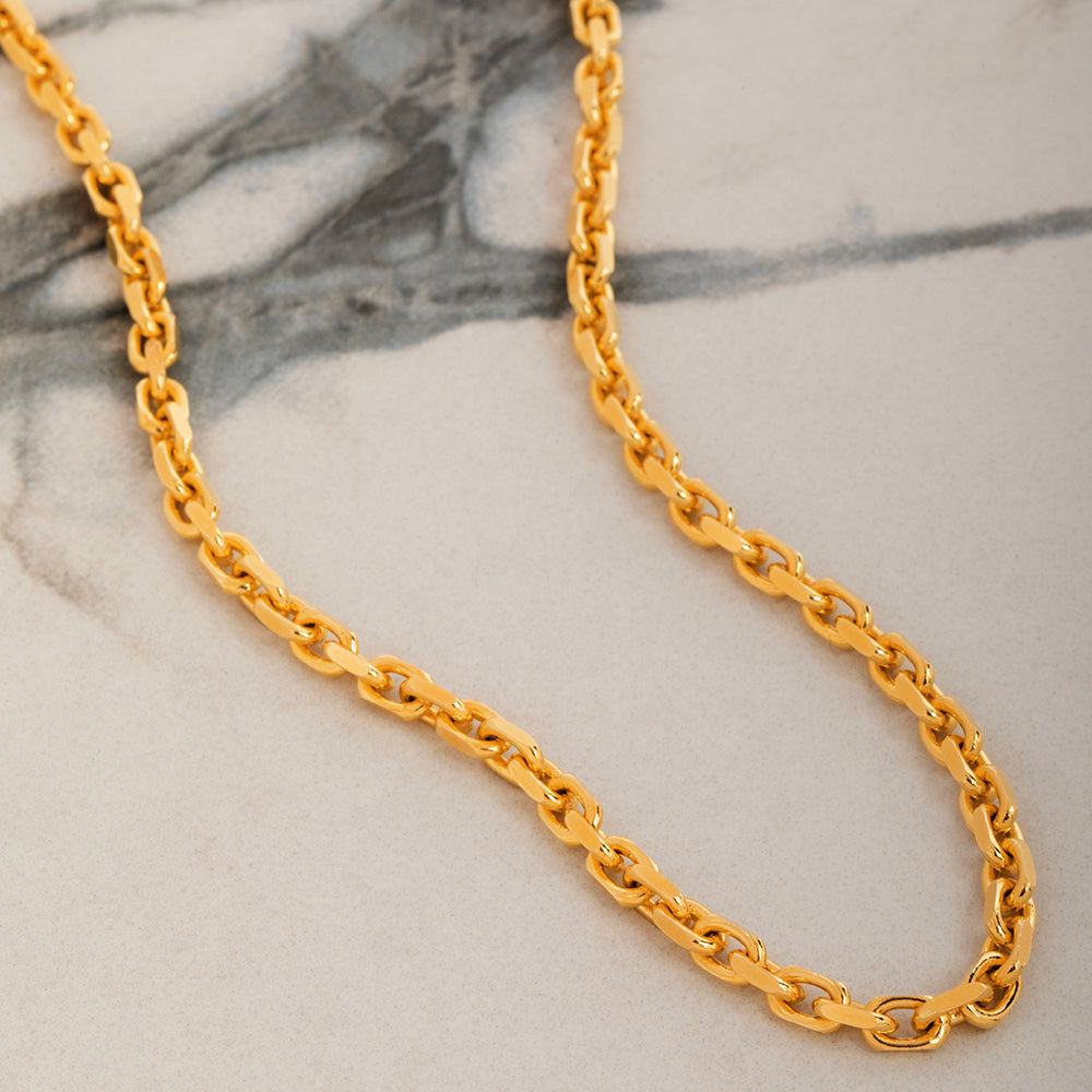 2mm Hermes (Heavy Link) Chain, 22k Gold