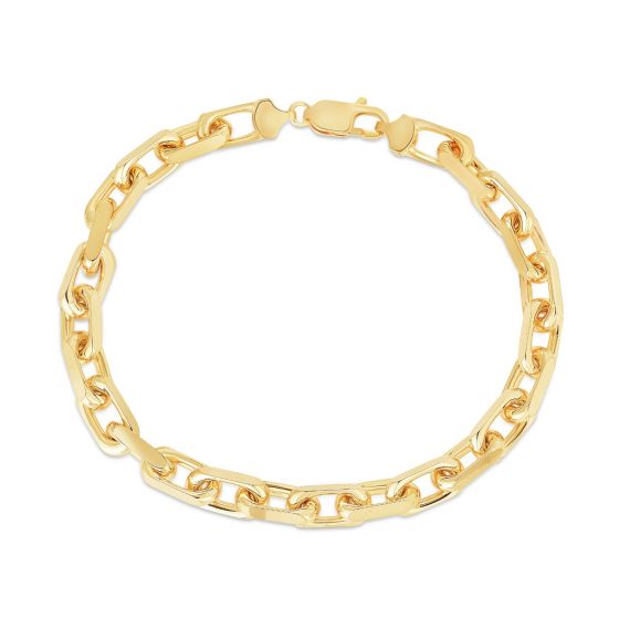 6mm Forza (Heavy Link) Bracelet, 14k Yellow Gold