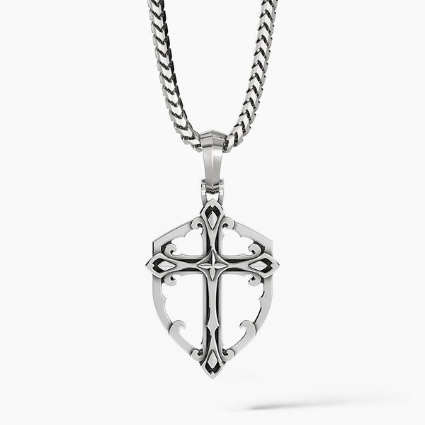 Cross Pendant, Sterling Silver Cross Pendant, Men's Cross necklace, outlet Silver Handm