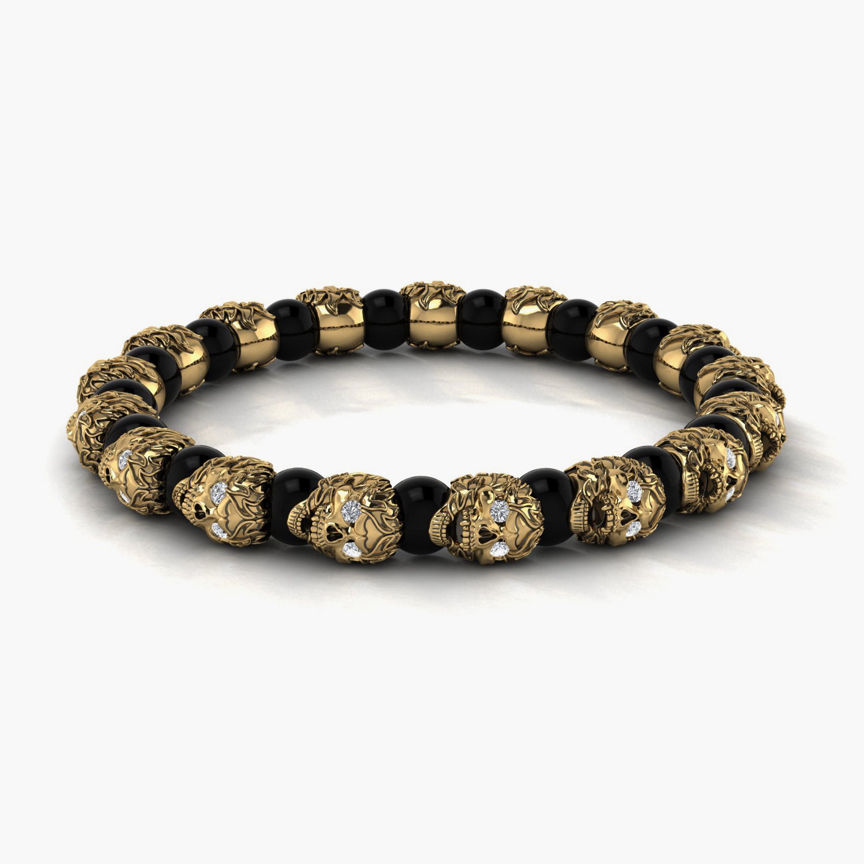 Gold Skull Bracelet