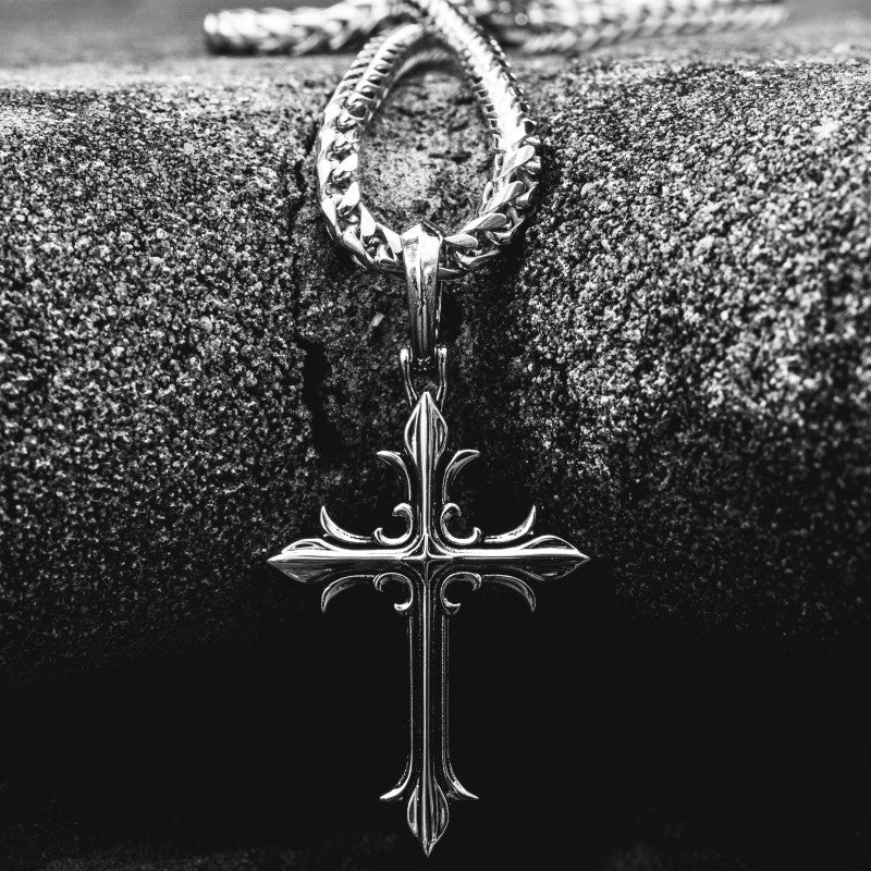 Chrome Hearts Silver Cross buy Necklace