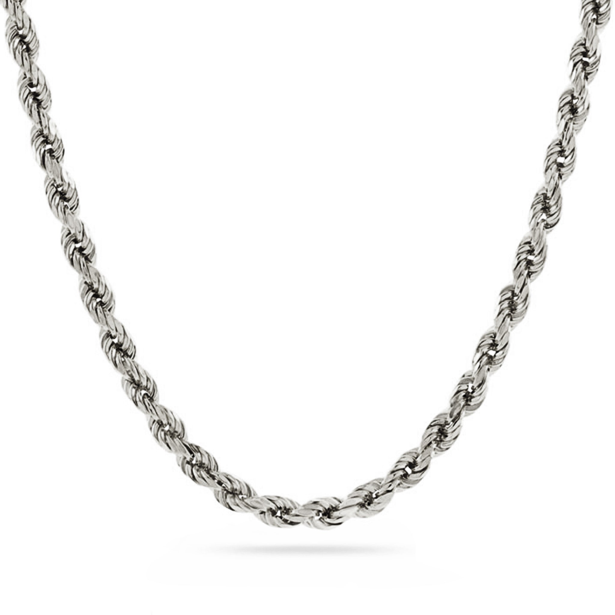 4mm Silver Rope Chain, Silver Chain for Men, Diamond Cut Rope Necklace -  Proclamation