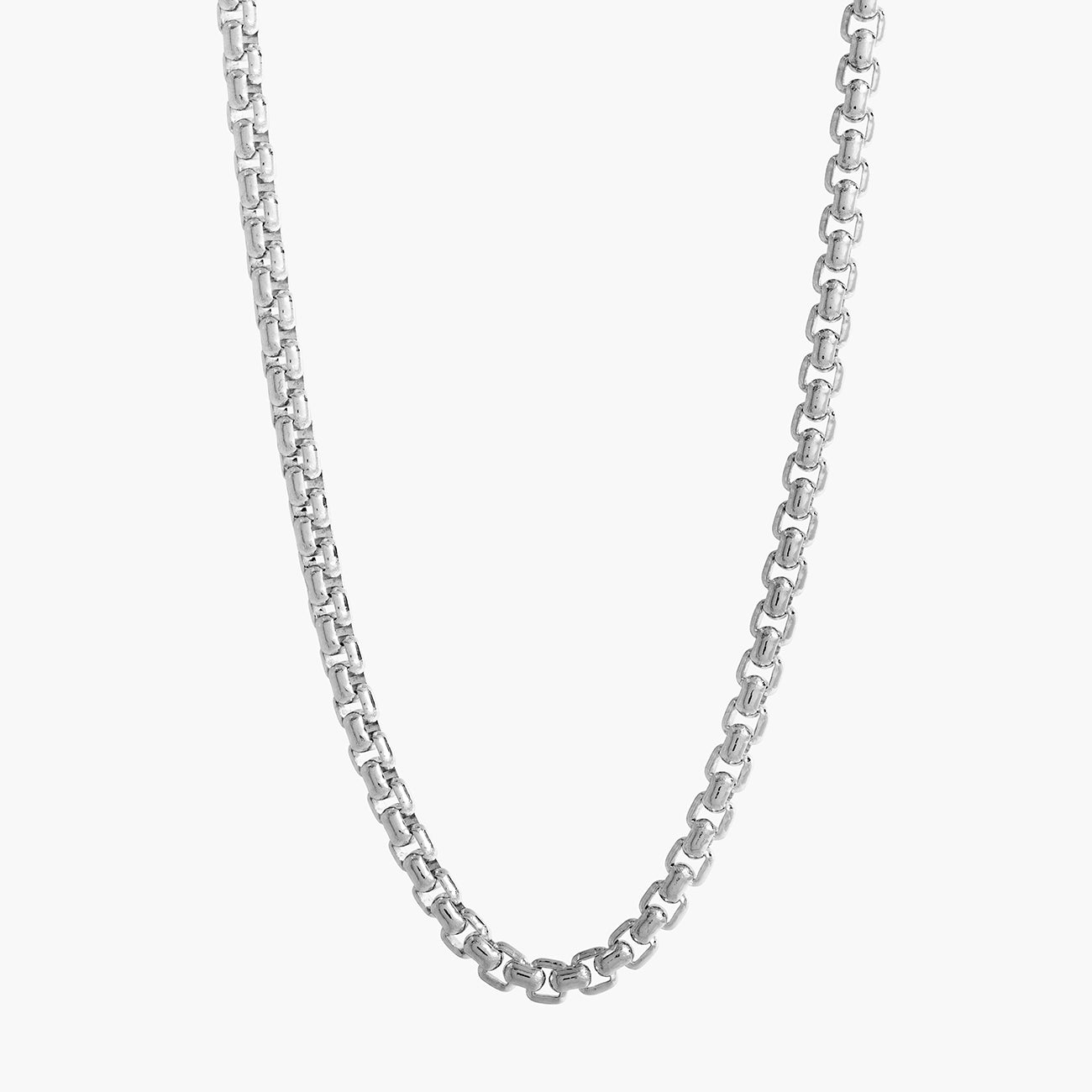 3.5mm Silver Round Box Chain