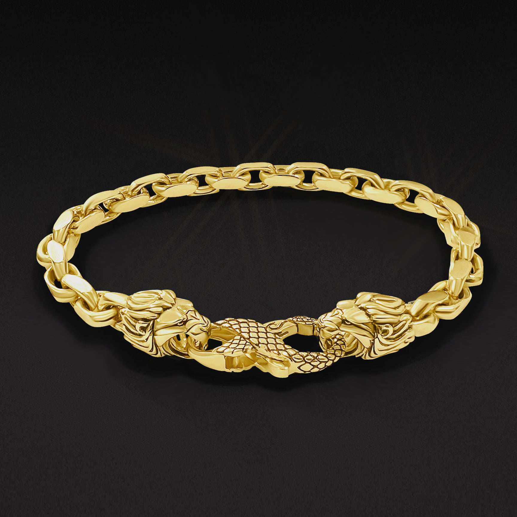 6mm Forza (Heavy Link) Bracelet, 14k Yellow Gold