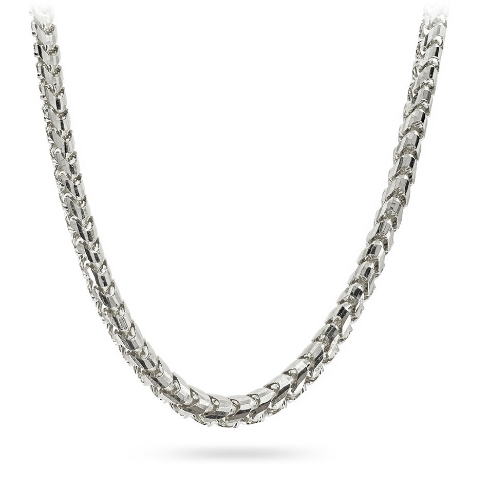 14K Gold Large Open Link Chain Necklace 14K White Gold / 24 +$750