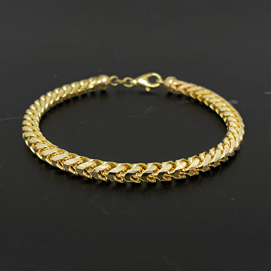 Rock Style Platinum Plated 18K Gold Bracelet For Men 19cm/12MM Thick Chain  Link Jewelry From Ao10, $32.48 | DHgate.Com