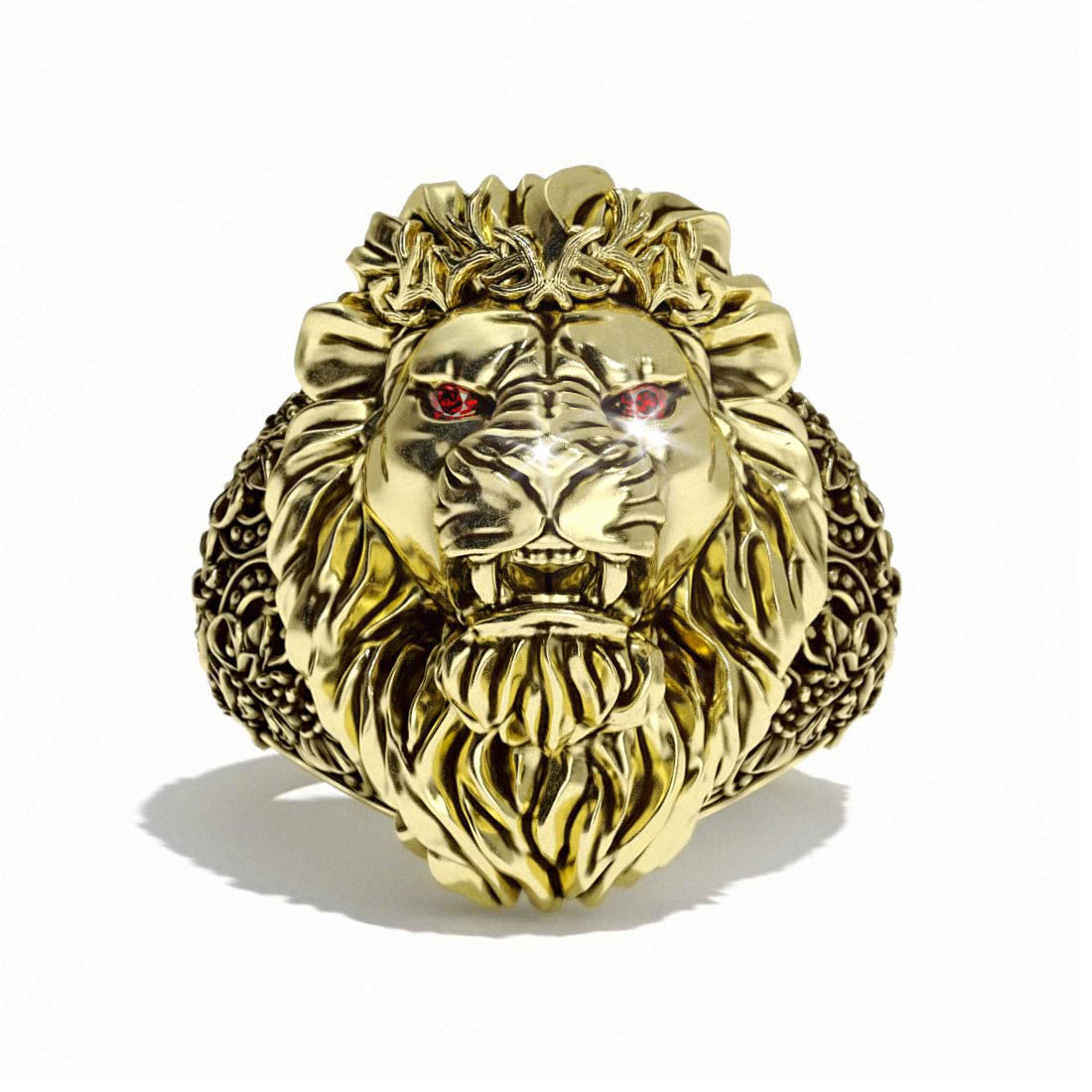 Amazon.com: 14K Gold Wild Animal Lion Signet Ring | 10K Gold Lion Head  Beast Band Ring | 18K Solid Gold Men Women Handmade Custom Gift Ring  Jewelry : Handmade Products