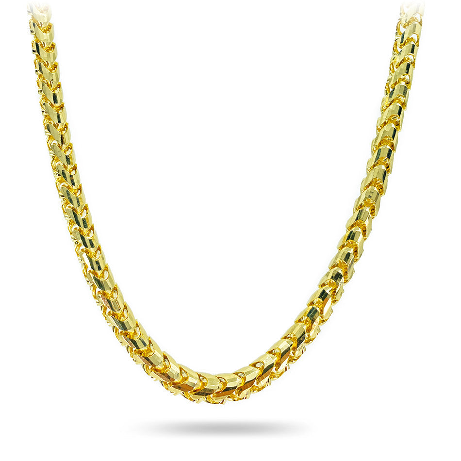 4mm 18K Gold Serpentine Chain  Gold chains for men, Gold necklace for men,  Small gold chain necklace