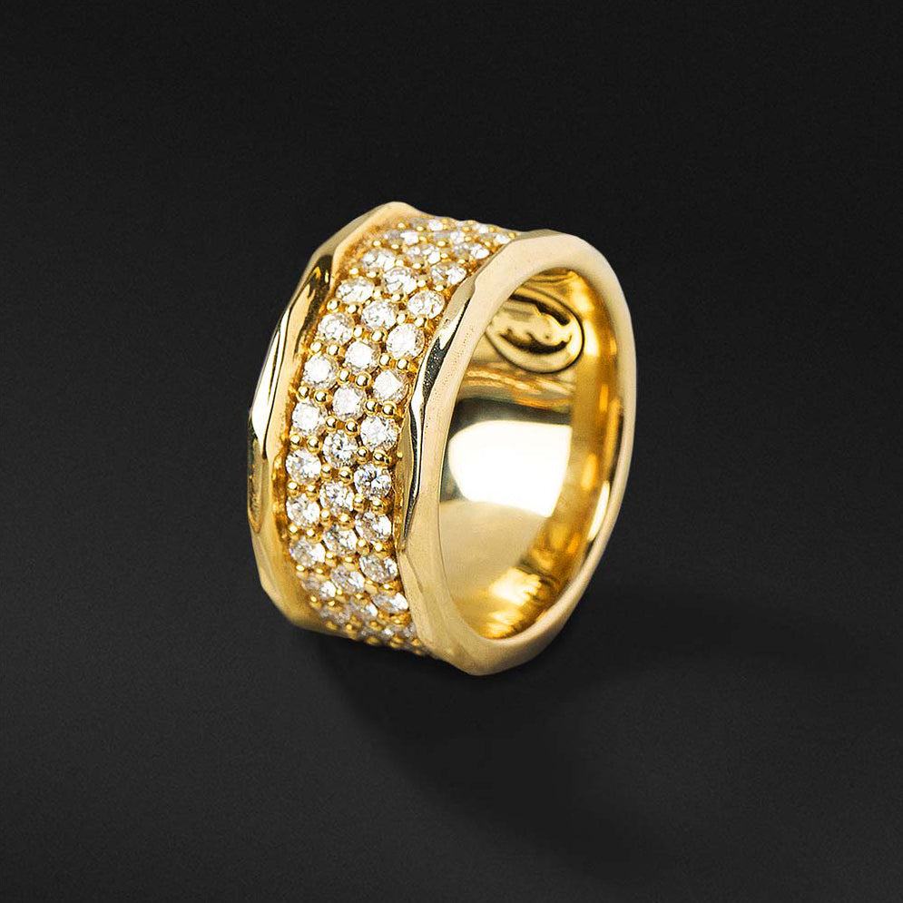 Yellow Gold Diamond Ring For Men – atjewels.in