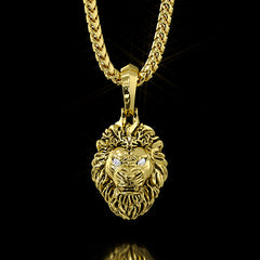 6.5mm Diamond Cut Franco Chain, 18K Gold Chain Men’s Solid Gold Necklace 26 Inches / Lion & Snake Clasp