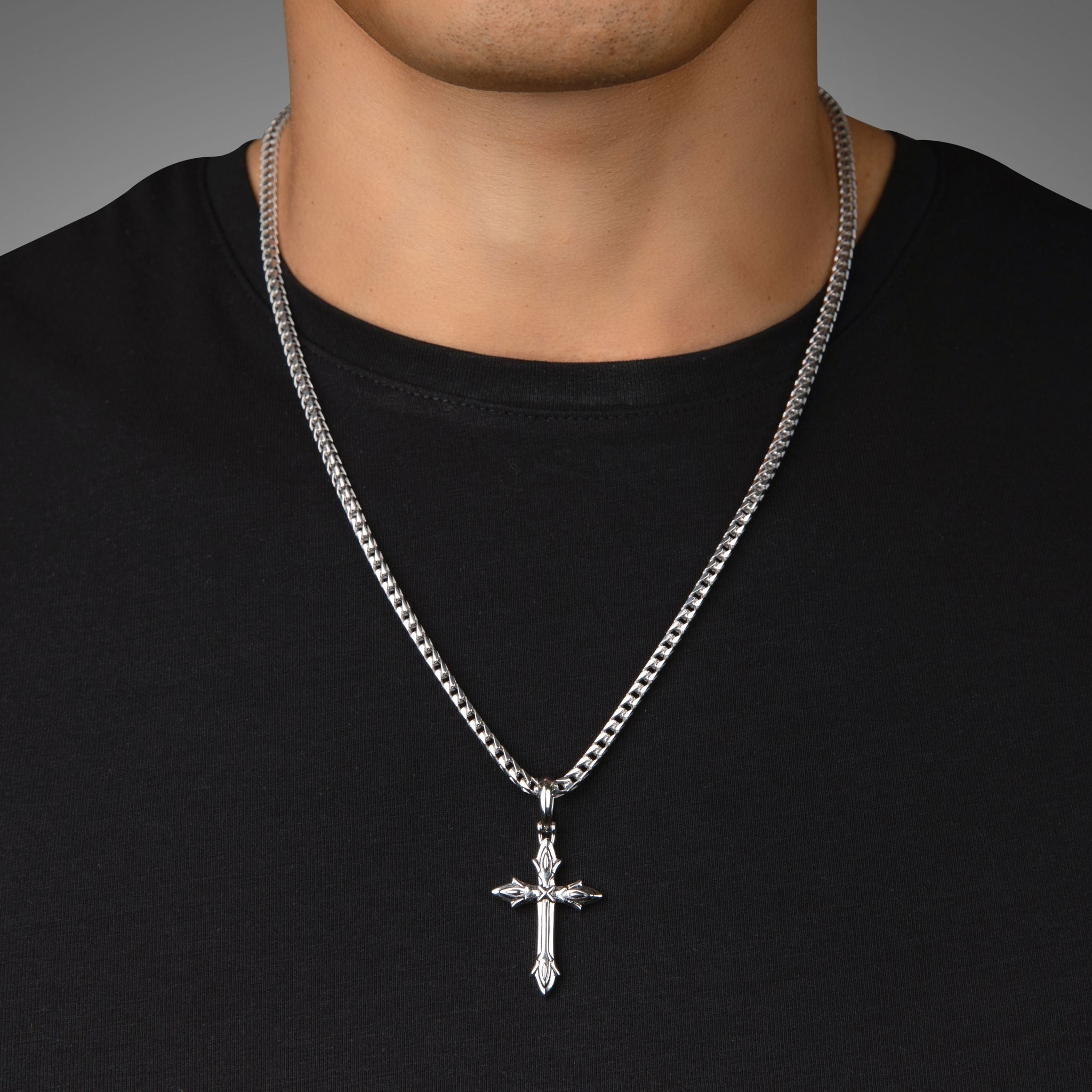 925 Silver deals chain with cross