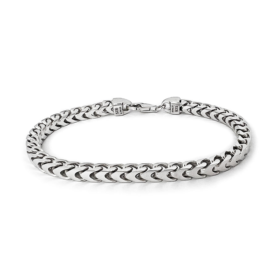 5mm 925 Franco Sterling Silver Solid Chain Bracelet Necklace